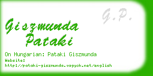 giszmunda pataki business card